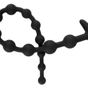 Black Velvets Analkugelkette 13 Kugeln, 50 cm, Schwarz Black Velvets Analkugelkette 13 Kugeln, 50 cm, Schwarz – D