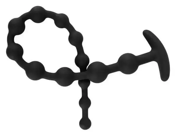 Black Velvets Analkugelkette 13 Kugeln, 50 cm, Schwarz Black Velvets Analkugelkette 13 Kugeln, 50 cm, Schwarz – D