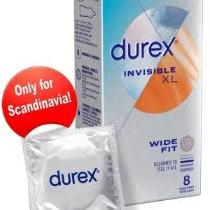 Durex Invisible XL Kondome 8er Pack, Ultra dünn & hauchzart – B