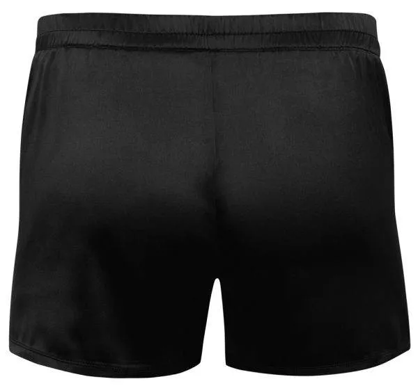 Svenjoyment Schwarze Satin Pants - Leger geschnitten - 100% Polyester - Elastischer Komfortbund Svenjoyment Schwarze Satin Pants - Lässig leger mit Stil – Hollow Rückseite