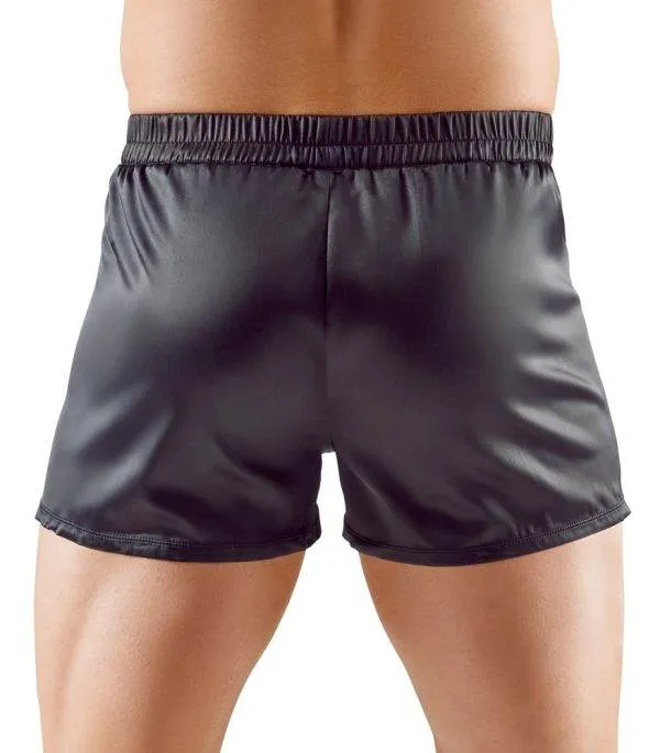 Svenjoyment Schwarze Satin Pants - Leger geschnitten - 100% Polyester - Elastischer Komfortbund Svenjoyment Schwarze Satin Pants - Lässig leger mit Stil – Rückseite