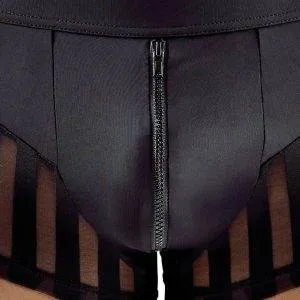 Svenjoyment Herren Reißverschluss-Pants in Schwarz Svenjoyment Herren Pants mit erotischem Reißverschluss, Größe L, Schwarz – Det