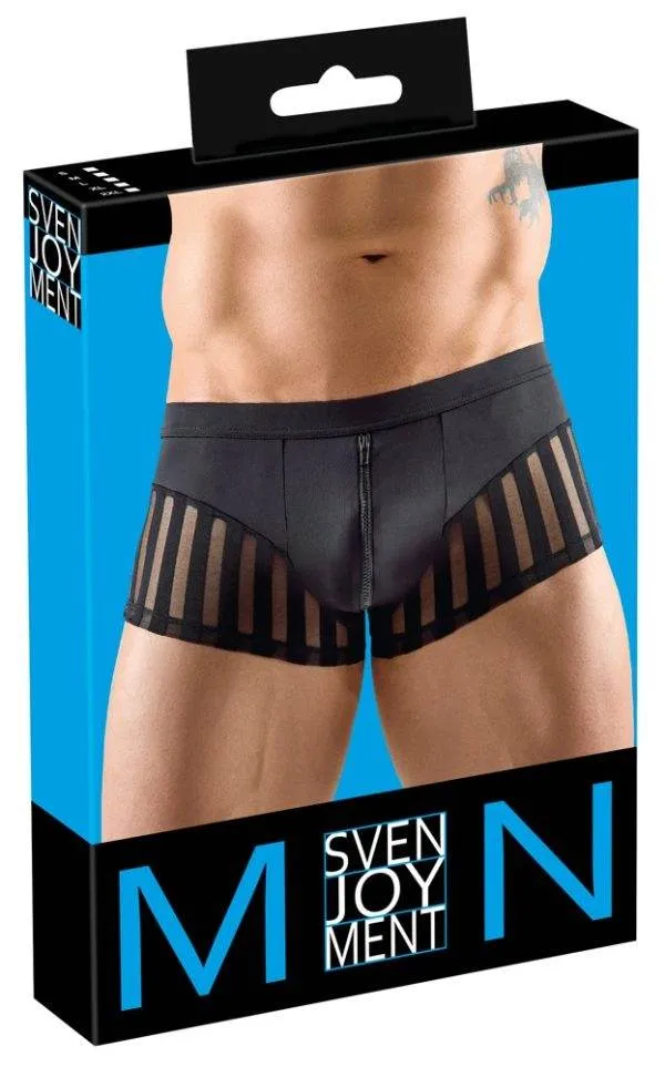 Svenjoyment Herren Pants mit erotischem Reißverschluss, Größe L, Schwarz – Verpackung
