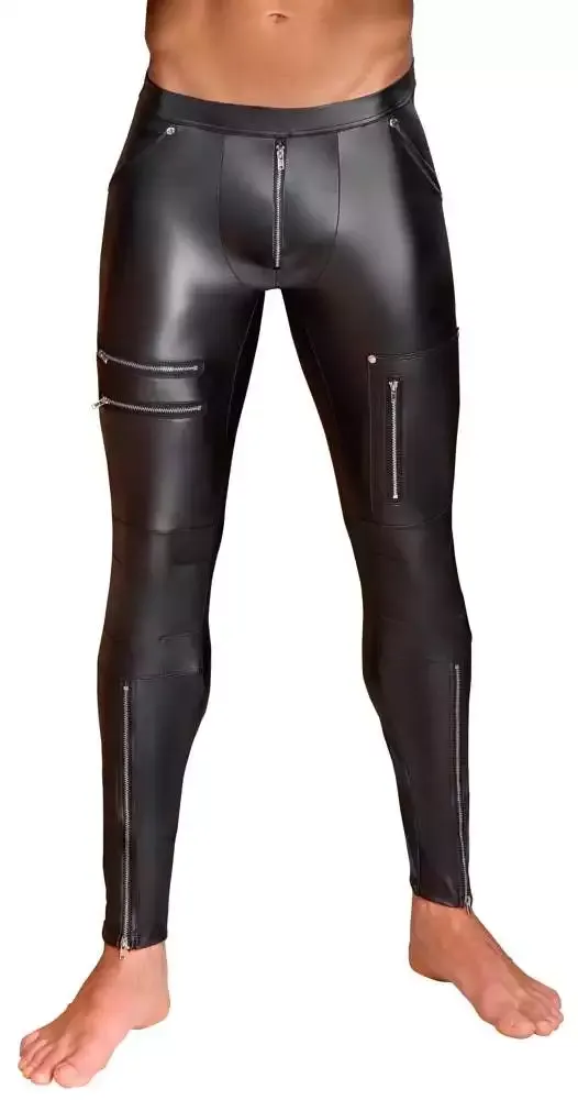 NEK Skinny Hose mit Zip- und Nieten-Details in Schwarz – A