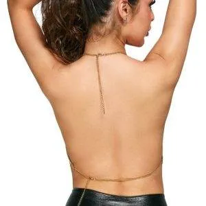 Cottelli ACCESSOIRES Glamour Crop-Top Goldschillernd, Größe: XS, Farbe: Gold Cottelli ACCESSOIRES Glamour Crop-Top Goldschillernd, Größe: XS, Farbe: Gold – Rückseite