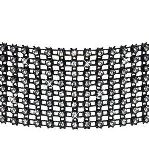 Cottelli ACCESSOIRES Schillerndes Strass-Halsband, Schwarz, 36 cm Cottelli ACCESSOIRES Schillerndes Strass-Halsband, Schwarz, 36 cm – Hollow B