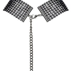 Cottelli ACCESSOIRES Schillerndes Strass-Halsband, Schwarz, 36 cm Cottelli ACCESSOIRES Schillerndes Strass-Halsband, Schwarz, 36 cm – Hollow Rückseite