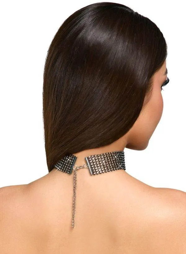 Cottelli ACCESSOIRES Schillerndes Strass-Halsband, Schwarz, 36 cm Cottelli ACCESSOIRES Schillerndes Strass-Halsband, Schwarz, 36 cm – Rückseite