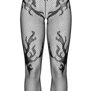 Obsessive Flammen-Netz Catsuit ouvert F241 - Schwarz - Größe S-L Obsessive Flammen-Netz Catsuit ouvert F241 - Schwarz - Größe S-L – Hollow B