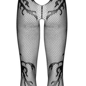 Obsessive Flammen-Netz Catsuit ouvert F241 - Schwarz - Größe S-L Obsessive Flammen-Netz Catsuit ouvert F241 - Schwarz - Größe S-L – Hollow Rückseite