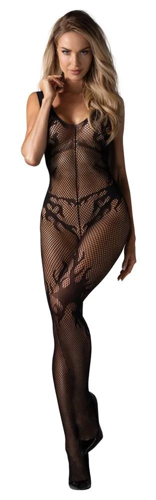 Obsessive Flammen-Netz Catsuit ouvert F241 - Schwarz - Größe S-L – A Obsessive Flammen-Netz Catsuit ouvert F241 - Schwarz - Größe S-L – A