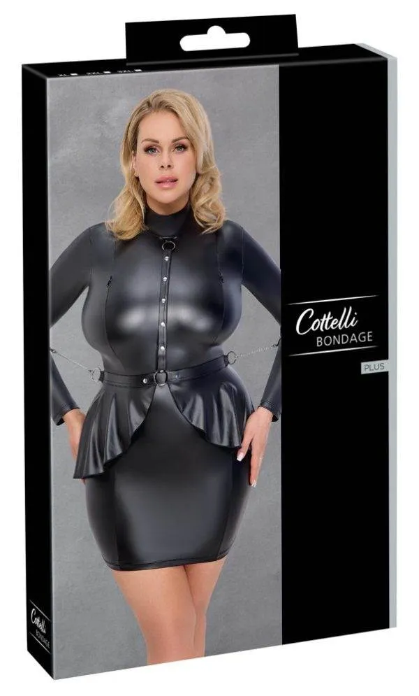 Cottelli BONDAGE Langarm-Minikleid mit Armfesseln, Schwarz – Verpackung Cottelli BONDAGE Langarm-Minikleid mit Armfesseln, Schwarz – Verpackung