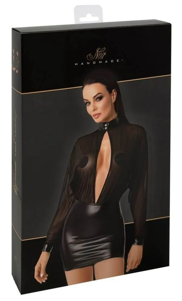 Noir Powerwetlook Minikleid Schwarz – Verpackung Noir Powerwetlook Minikleid Schwarz – Verpackung