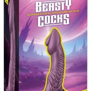 Alien Phallus Dildo - Beasty Cocks by You2Toys - Metallic - 21,2 cm - Liquid Silicone – Verpackung