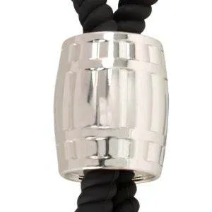 Rebel Heavy Rope Cock Strap - Zügelndes Doppel-Lasso, Schwarz, Größe: variabel, Metall-Schiebegewicht 87g Rebel Heavy Rope Cock Strap - Zügelndes Doppel-Lasso, Schwarz, Größe: variabel, Metall-Schiebegewicht 87g – A