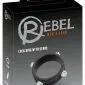 Rebel Cock Ring with Studs - Schwarzer Penisring aus Silikon mit Metallnieten – Verpackung