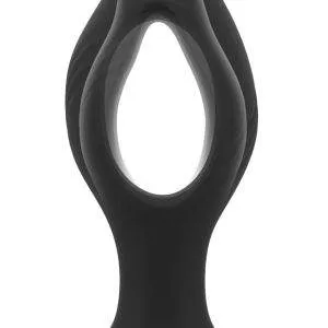 ANOS RC Butt Plug mit Loch und intensiven Vibrationen, schwarz, Größe L ANOS RC Butt Plug mit Loch und intensiven Vibrationen, schwarz, Größe L – B