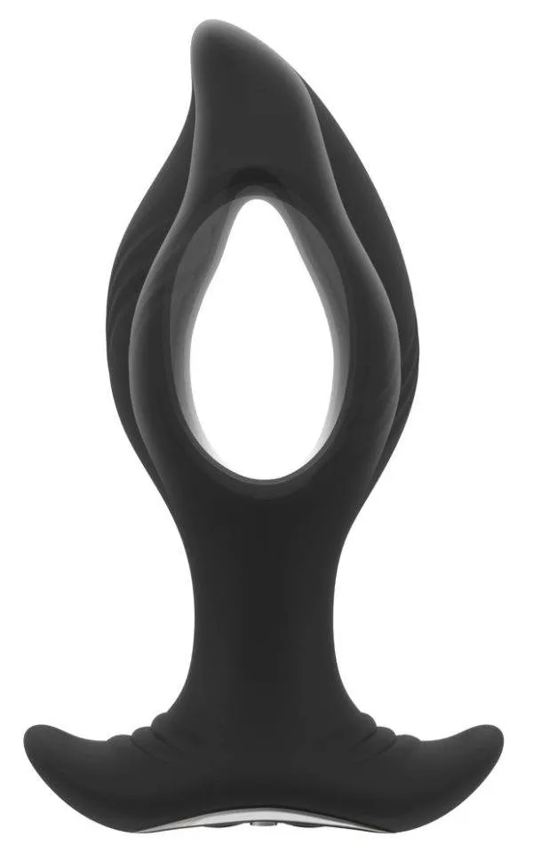 ANOS RC Butt Plug mit Loch und intensiven Vibrationen, schwarz, Größe L ANOS RC Butt Plug mit Loch und intensiven Vibrationen, schwarz, Größe L – B