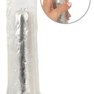 Crystal Clear Transparenter Vibrator - Flexibler Naturvibrator mit Saugfuß und 10 Vibrationsmodi, wiederaufladbar (24,5 cm) – A