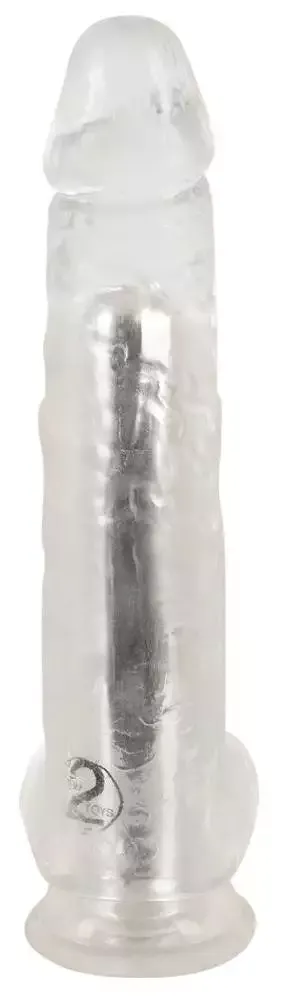 Crystal Clear Transparenter Vibrator - Flexibler Naturvibrator mit Saugfuß und 10 Vibrationsmodi, wiederaufladbar (24,5 cm) Crystal Clear Transparenter Vibrator - Flexibler Naturvibrator mit Saugfuß und 10 Vibrationsmodi, wiederaufladbar (24,5 cm) – C