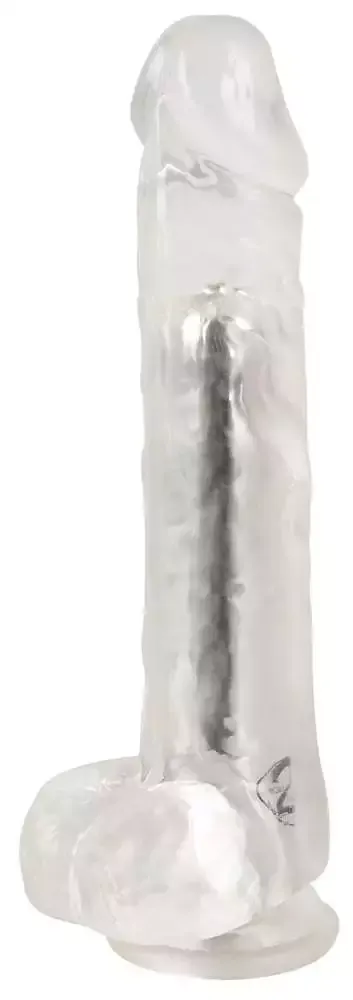 Crystal Clear Transparenter Vibrator - Flexibler Naturvibrator mit Saugfuß und 10 Vibrationsmodi, wiederaufladbar (24,5 cm) Crystal Clear Transparenter Vibrator - Flexibler Naturvibrator mit Saugfuß und 10 Vibrationsmodi, wiederaufladbar (24,5 cm) – D