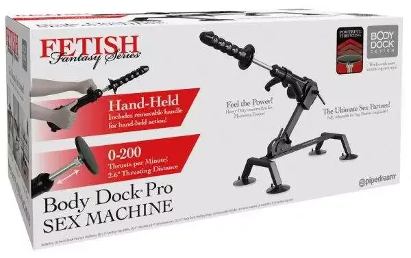 Fetish Fantasy Series Body Dock Pro Sex Machine - Stoßmaschine inkl. Dildo & Minivibrator - Kompaktes Format - Fernbedienung – Verpackung