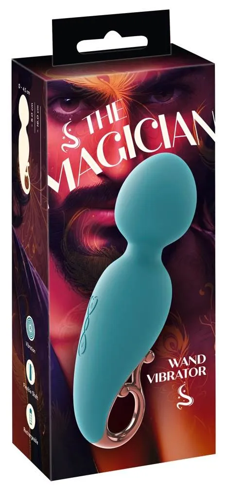 You2Toys The Magician - Luxuriöser Wand Vibrator, USB-wiederaufladbar, 16 Vibrationsmodi, Silikon, Schwarz – Verpackung