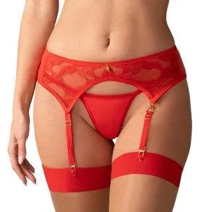 Obsessive Strapsgürtel Aliosa - Rot, Größe verstellbar – A