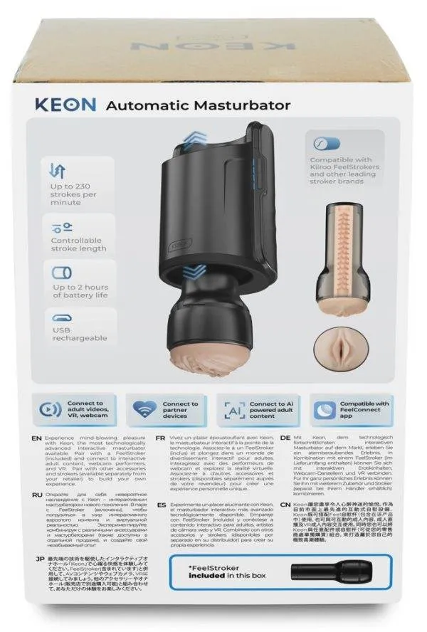 Kiiroo Keon Automatic Masturbator RealFeel Stroker Combo Set - Vollautomatisches Vergnügen! Kiiroo Keon Automatic Masturbator RealFeel Stroker Combo Set - Vollautomatisches Vergnügen! – Verpackung B
