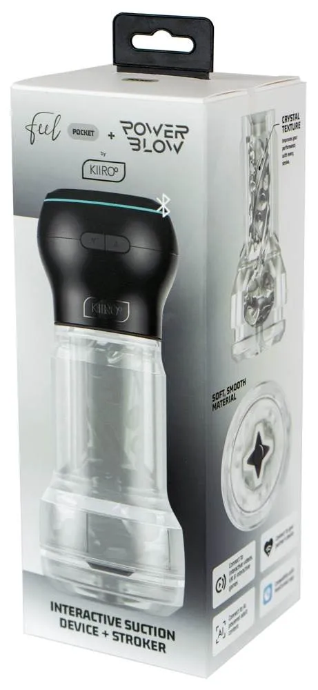 Kiiroo Combo-Set: Feel Pocket Stroker Crystal mit PowerBlow Saug-Aufsatz – Verpackung Kiiroo Combo-Set: Feel Pocket Stroker Crystal mit PowerBlow Saug-Aufsatz – Verpackung