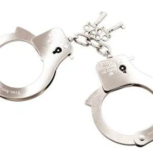 Fesselnde Silberne Handschellen - Klassisch - Metall - inkl. Satintasche – A