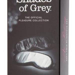 Fifty Shades of Grey Luxus-Augenmasken Set, Silber und Schwarz, No Peeking – Verpackung