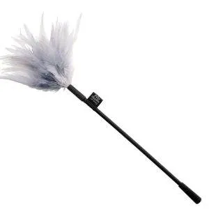 Fifty Shades of Grey - Erotische Federpeitsche - 37 cm - Schwarz/Grau – A