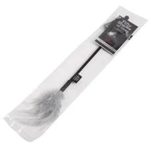 Fifty Shades of Grey - Erotische Federpeitsche - 37 cm - Schwarz/Grau – Verpackung