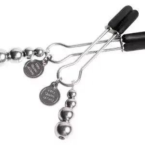Fifty Shades of Grey Nippelklemmen mit 9-Gramm-Gewichten, Metall, verstellbar – A