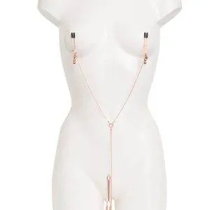 Elegant Bliss - Nippel- und Klitorisklemmen Set, Rosé-Gold, 70 cm Elegant Bliss - Nippel- und Klitorisklemmen Set, Rosé-Gold, 70 cm – A