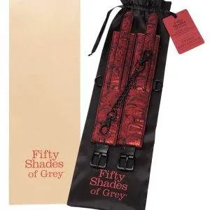 Fifty Shades of Grey Sweet Anticipation Handfesseln, Schwarz/Rot, Größe verstellbar – Verpackung