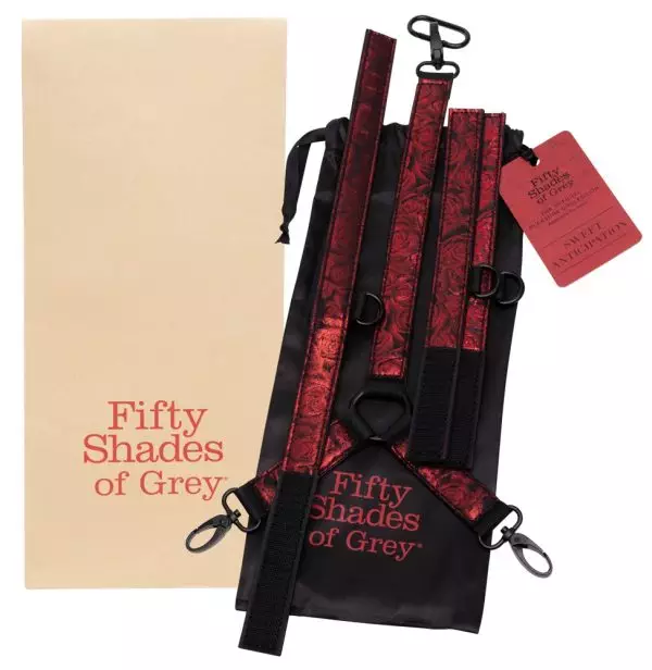 Fifty Shades of Grey Sweet Anticipation Hals- und Handfesseln in Schwarz/Rot