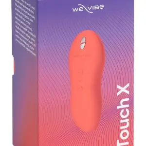 We-Vibe Touch X - leistungsstarker Vibrator, wasserdicht, mit Tastensperre, inkl. Aufbewahrungsbeutel und Gleitgelprobe