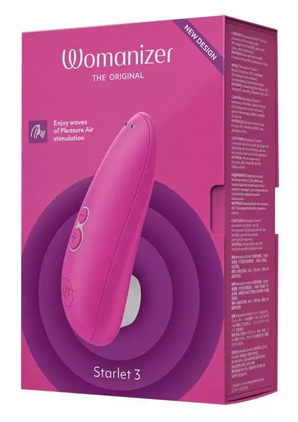 Womanizer Starlet 3 - Druckwellenstimulator mit 6 Intensitäten, wasserdicht, kompakte Kraftpakets – Verpackung