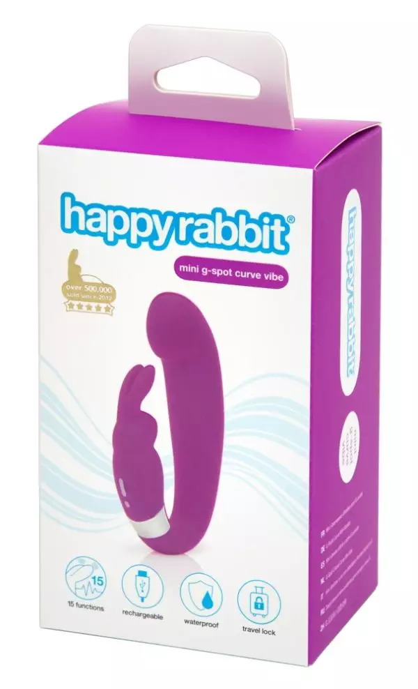 Happy Rabbits FlexiGasm Mini - Doppelvibrator mit G-Punkt-Stimulation - lila