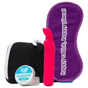 HappyRabbit Clitoral Pleasure Kit - Minivibrator, Menthol-Balsam, Augenmaske, Toybag HappyRabbit Clitoral Pleasure Kit - Minivibrator, Menthol-Balsam, Augenmaske, Toybag – A