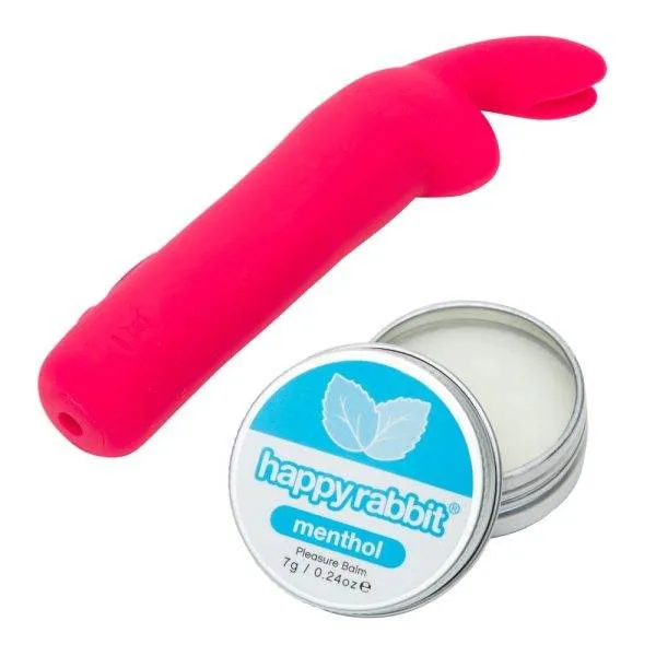 HappyRabbit Clitoral Pleasure Kit - Minivibrator, Menthol-Balsam, Augenmaske, Toybag HappyRabbit Clitoral Pleasure Kit - Minivibrator, Menthol-Balsam, Augenmaske, Toybag – B