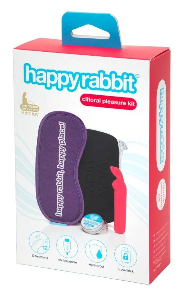HappyRabbit Clitoral Pleasure Kit - Minivibrator, Menthol-Balsam, Augenmaske, Toybag – Verpackung HappyRabbit Clitoral Pleasure Kit - Minivibrator, Menthol-Balsam, Augenmaske, Toybag – Verpackung