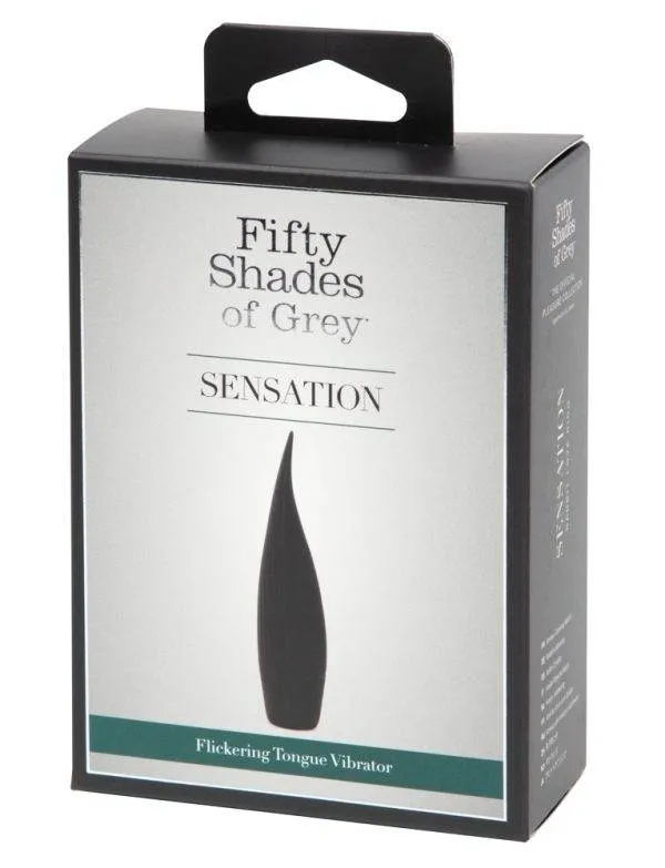Fifty Shades of Grey Flickering Tongue Vibrator, wasserdicht, wiederaufladbar - Silikon Vibrator 11,2 cm – Verpackung
