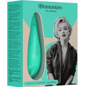 Womanizer Marilyn Monroe Special Edition - Druckwellenstimulator, 10 Intensitäten, Pleasure Air Technology, wasserdicht - Pink – Verpackung