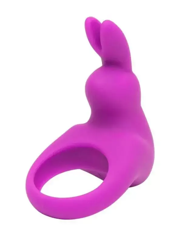 Happy Rabbits Vibro-Häschen Penisring - 7,6cm, Silikon, wasserdicht, wiederaufladbar – A