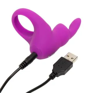 Happy Rabbits Vibro-Häschen Penisring - 7,6cm, Silikon, wasserdicht, wiederaufladbar Happy Rabbits Vibro-Häschen Penisring - 7,6cm, Silikon, wasserdicht, wiederaufladbar – B