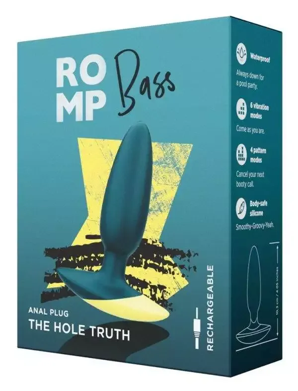 Romp Vibro-Analplug Bass, wasserdicht, wiederaufladbar – Verpackung