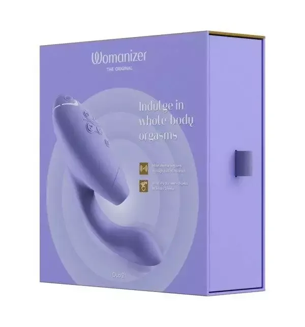 Womanizer DUO 2 - G-Punkt Vibrator & Klitorisstimulator, Lila – Verpackung